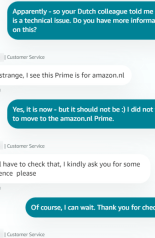 Gesprek met medewerker Amazon DE (2)