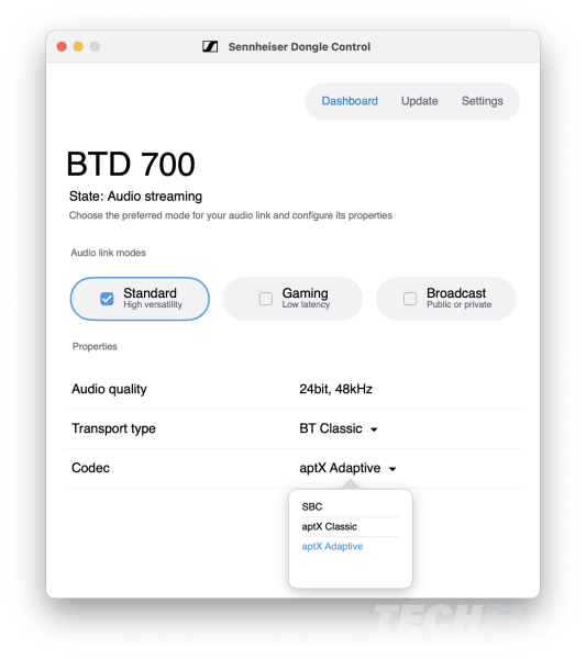 Sennheiser Dongle Control