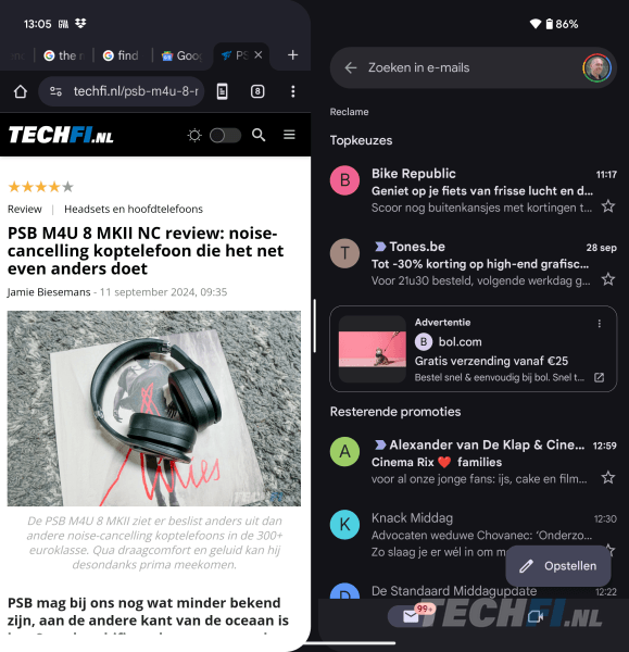 Screenhots Google Pixel 9 Pro Fold