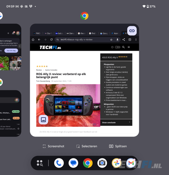 Screenshot Google Pixel 9 Pro Fold