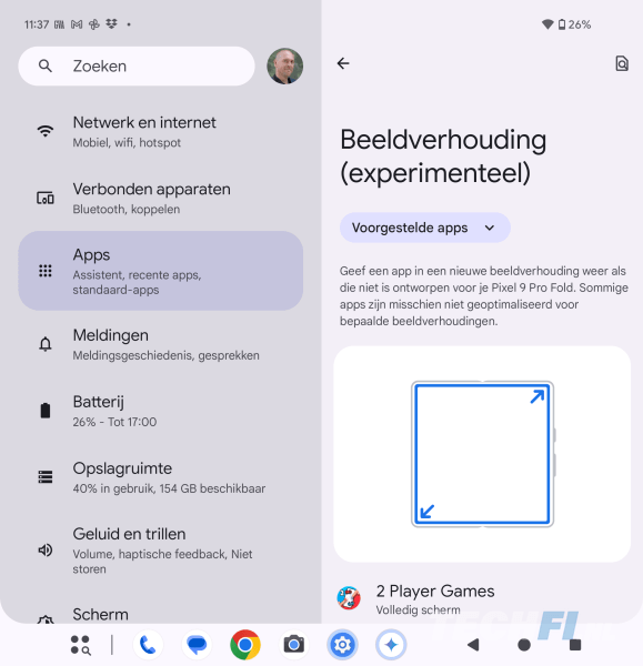 Screenshot Google Pixel 9 Pro Fold