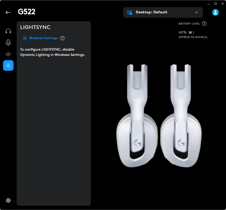 G522 G Hub lighting