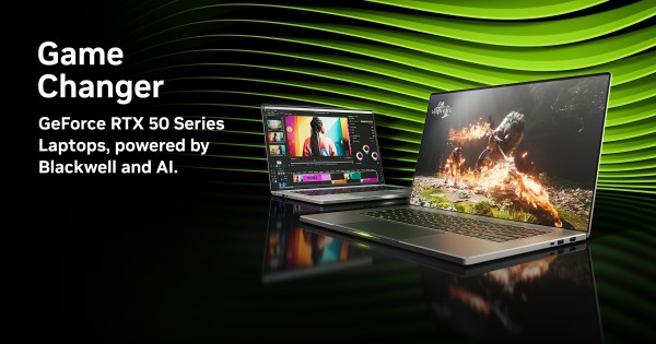 De Nvidia RTX 50-serie laptop videokaarten moeten 2x zo snel en 40% zuiniger zijn.