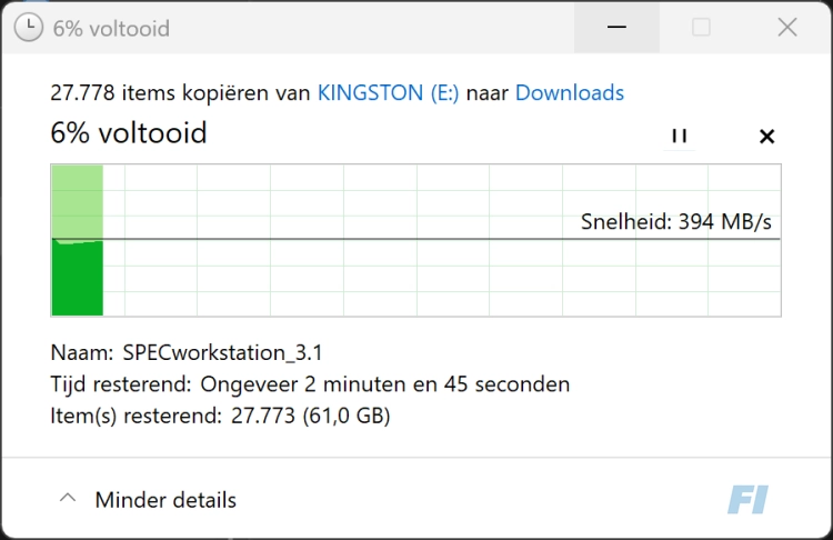 Medion Signium 14 S1 OLED - kopieersnelheid van USB-C SSD naar interne SSD