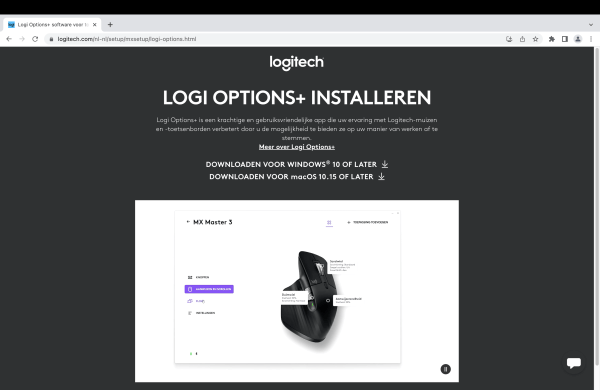 Logitech Logi Options+ downloadpagina