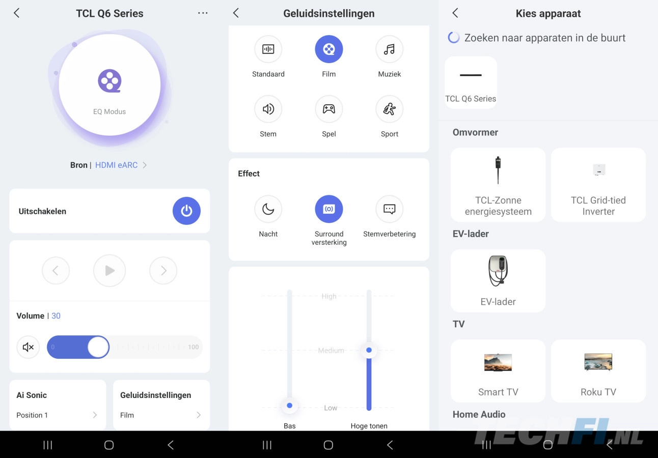 TCL Home-app met de Q65H