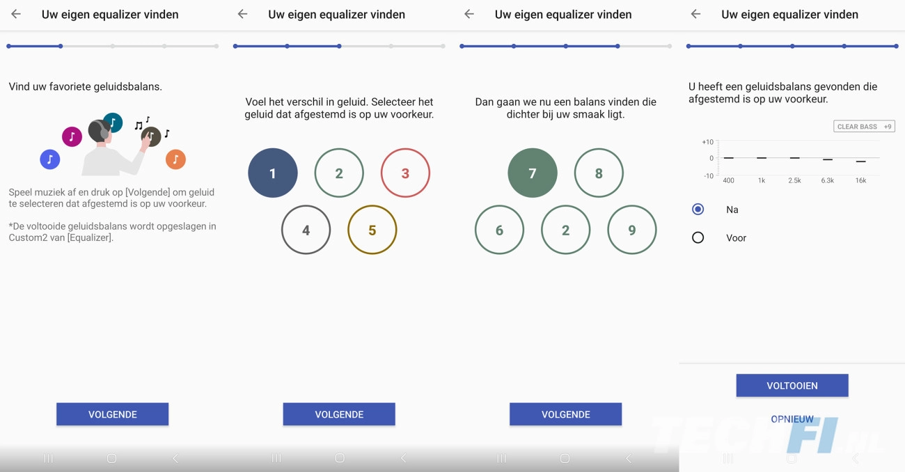Sony Sound Connect-app - eigen equalizer maken