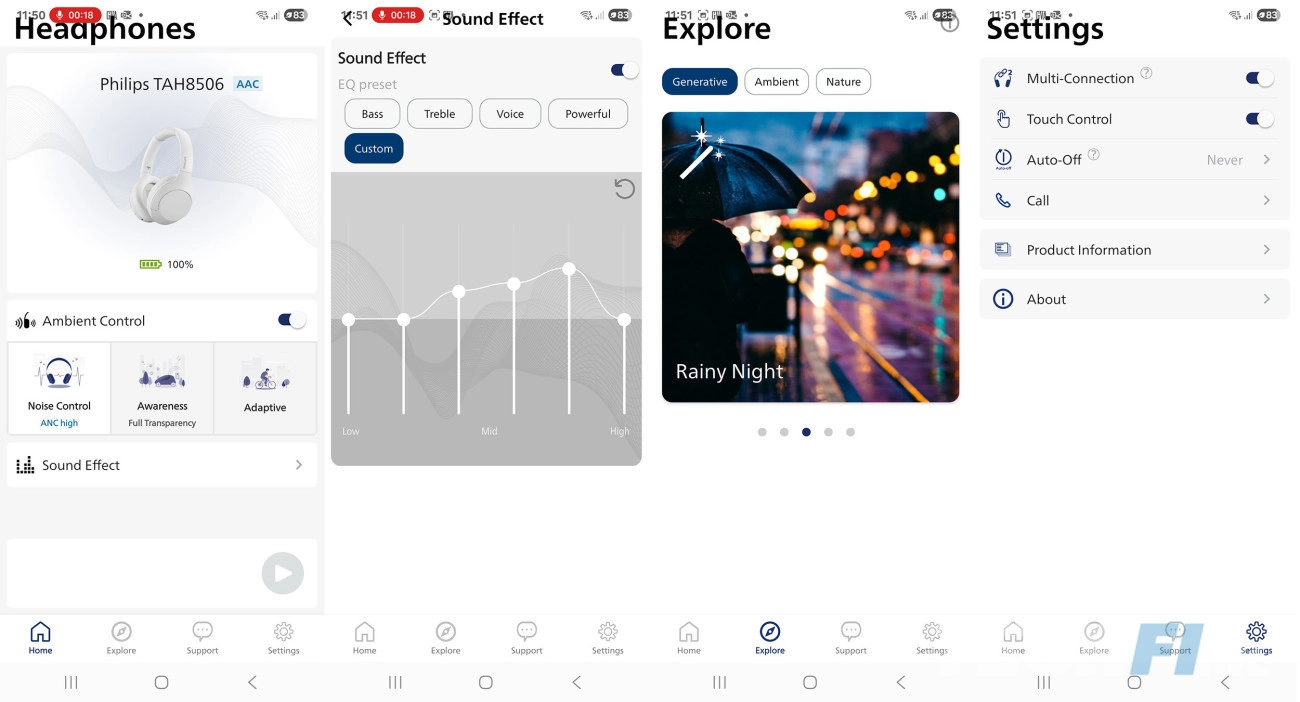 Philips Headphones-app met TAH8506