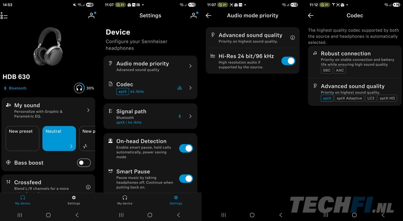 Smart Control Plus-app met Sennheiser HDB 630