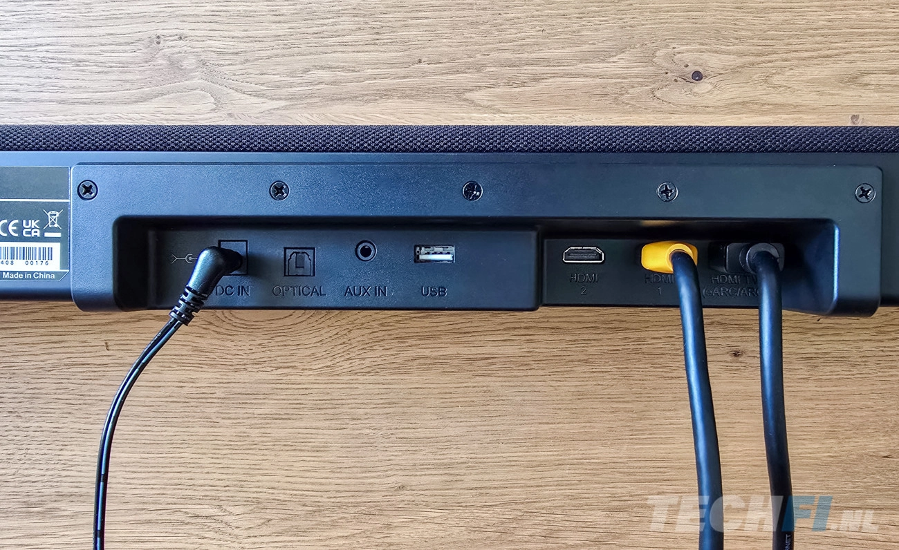 Achterzijde Sharp HT-SBW55121