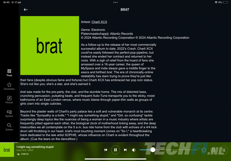 Screenshots BluOS NAD C 700 V2