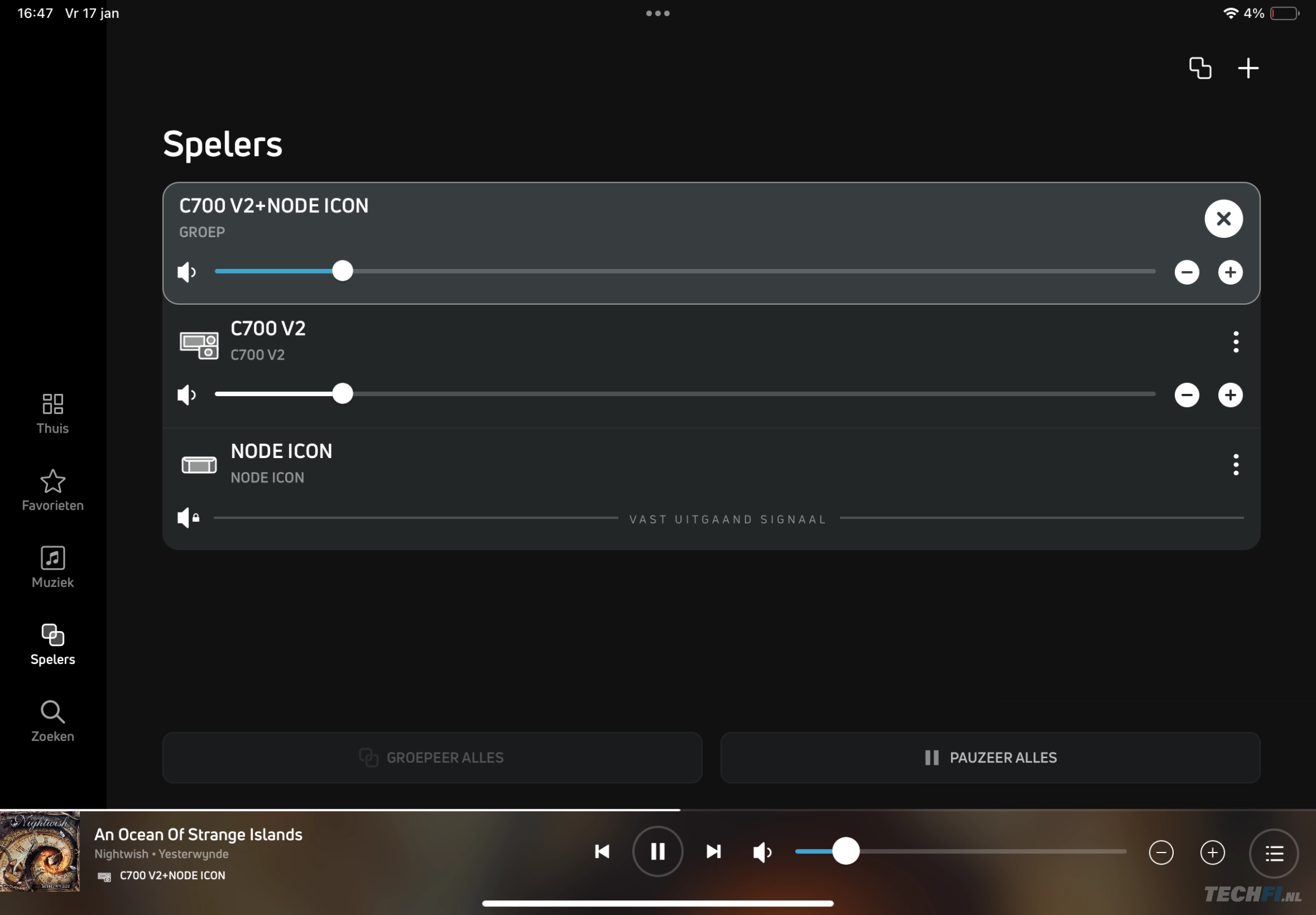 Screenshots BluOS NAD C 700 V2