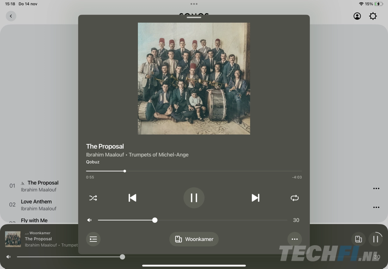 Screenshots Sonos-app met Arc Ultra