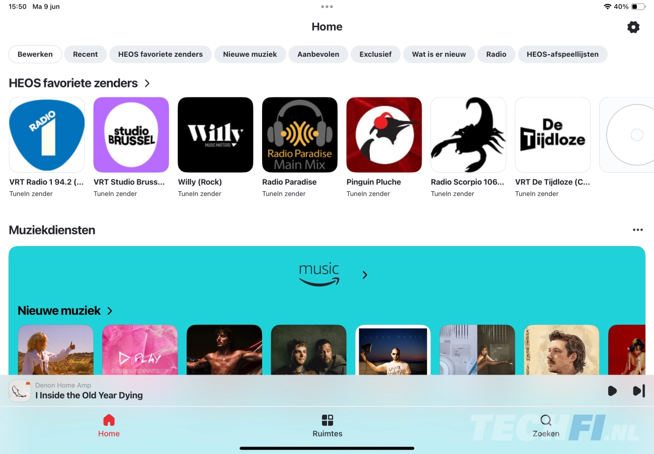 HEOS-app met de Denon Home Amp