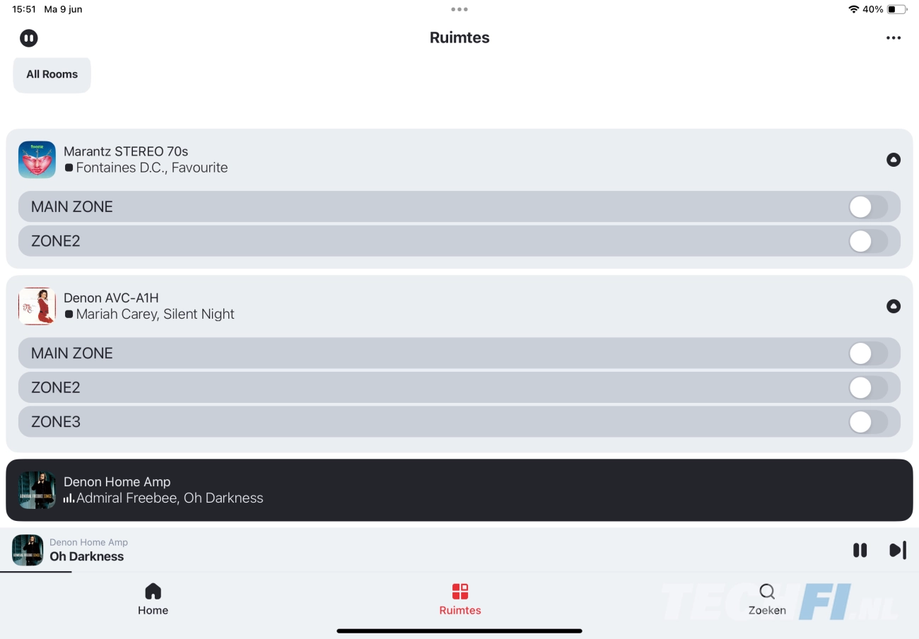 HEOS-app met de Denon Home Amp