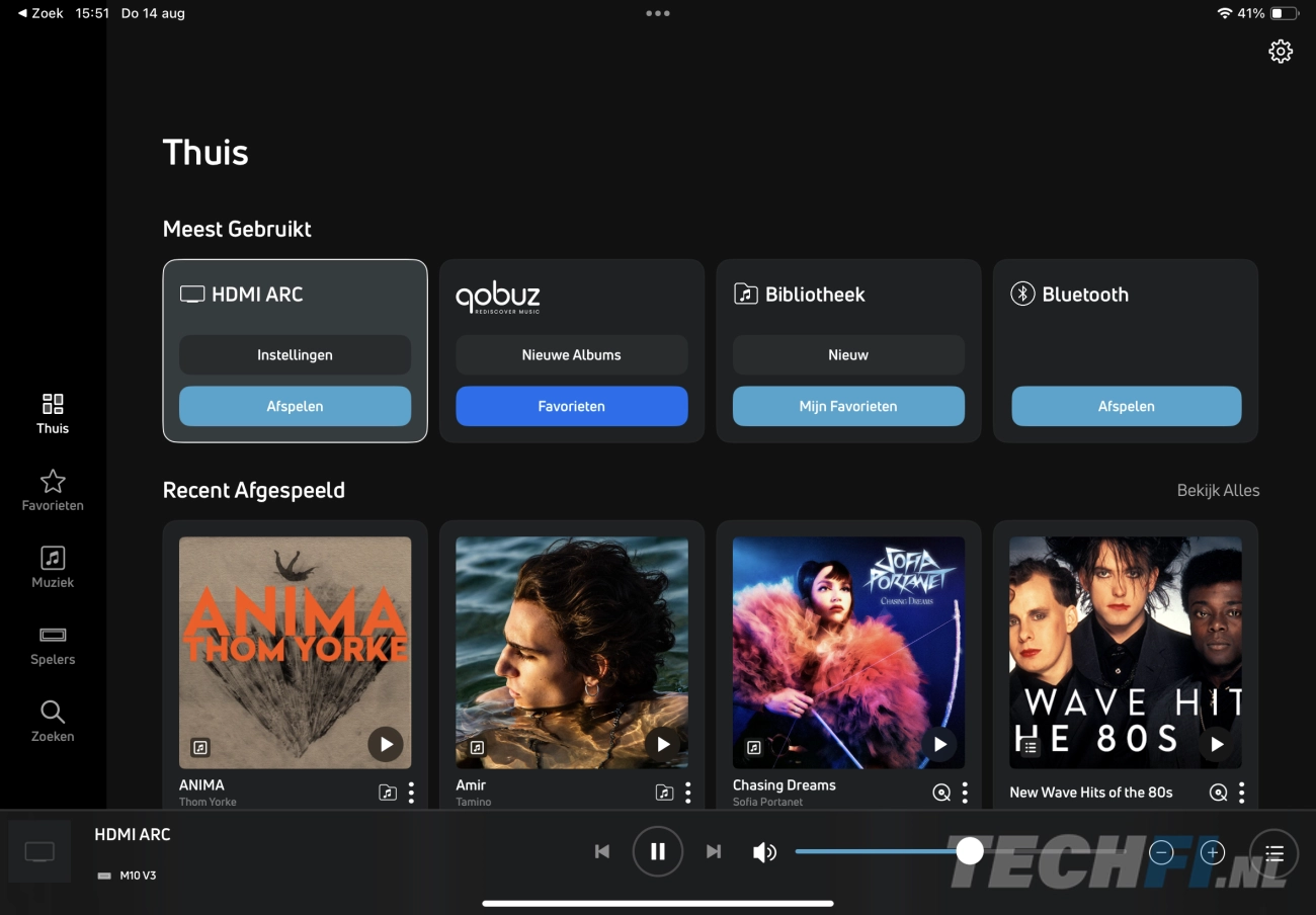 BluOS op de NAD M10 V3
