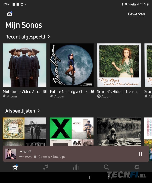 Sonos Move 2 - Sonos-app in gebruik