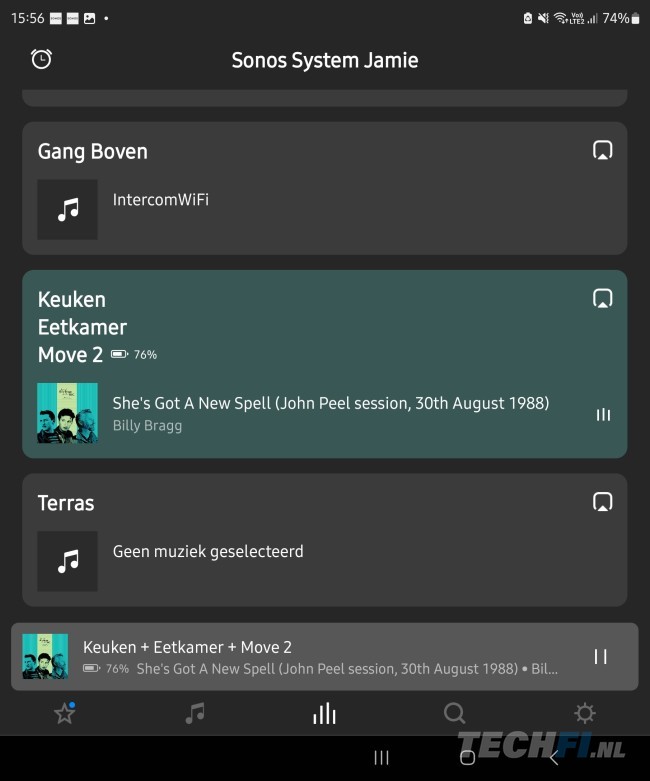 Sonos Move 2 - Sonos-app in gebruik