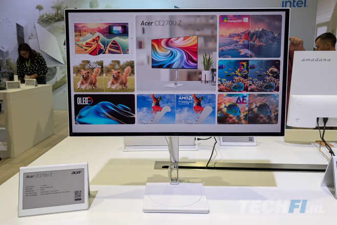 Deze Acer monitor is een beetje een wolf in schaapskleren: op het eerste gezicht een leuke designmonitor voor in de huiskamer, maar het OLED-paneel biedt 280 beelden per seconde en leent zich dus uitstekend voor gaming.