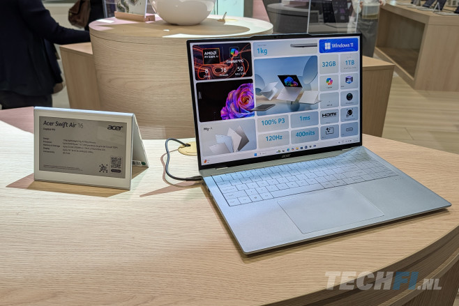 De Acer Swift Air 16 is een laptop met een bovenmodaal scherm en een beduidend lager dan gebruikelijk gewicht.