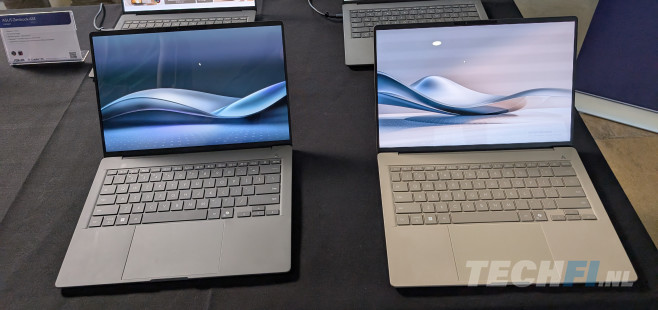 De ASUS Zenbook A14 kom in de kleuren Iceland Grey en - jawel - Zabriskie Beige. Die laatste is aanmerkelijk duurder.