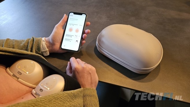 De Eufy Draagbare Borstkolf S1 Pro komt compleet met een laadkoffertje en is te bedienen met een app op je smartphone.<br />
(Alle foto's bij dit artikel zijn gemaakt door Tom Kauwenberg.)