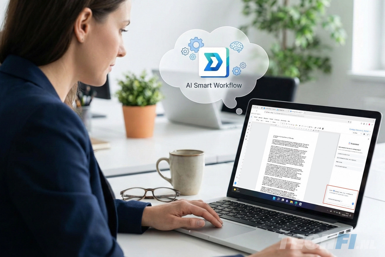 Met AI-integratie in Synology Drive voorzie je de Synology tekstverwerker, spreadsheet en presentatie software van meer mogelijkheden op het gebied van vertalen, samenvatten en vinden van informatie.<br />
(Afbeelding gegenereerd met AI)