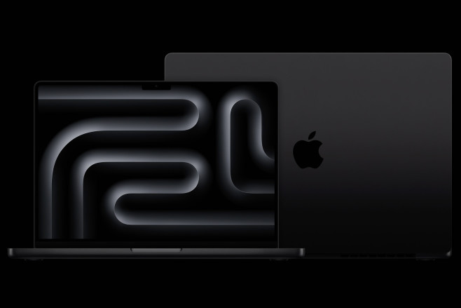 De snellere versies van de MacBook Pro M3 zijn er in de nieuwe kleur spacezwart. 