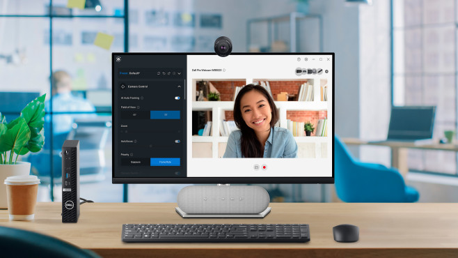 De nieuwe Dell Pro Webcam heeft veel gemeen met de UltraSharp Webcam, maar is een stuk betaalbaarder