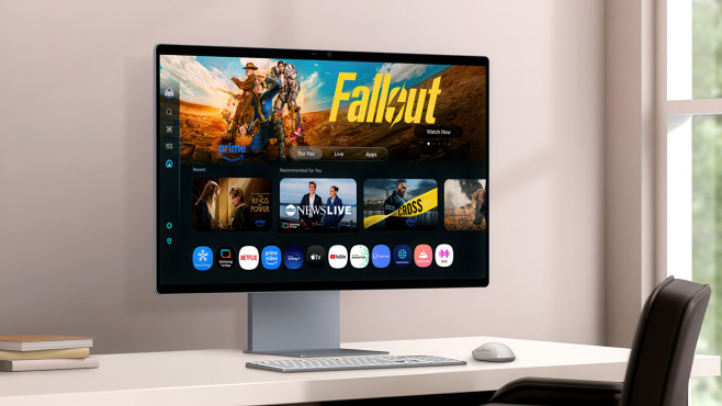De Samsung Smart Monitor M9 is een luxe ogende OLED-monitor met ingebouwde Tizen smart tv functionaliteit. Daarmee kan je 'm zelfstandig gebruiken voor uiteenlopende toepassingen.