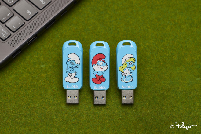De nieuwe SanDisk USB-sticks zijn er voor fans van Smurfen, fans van Fortnite... en voor DJ's.