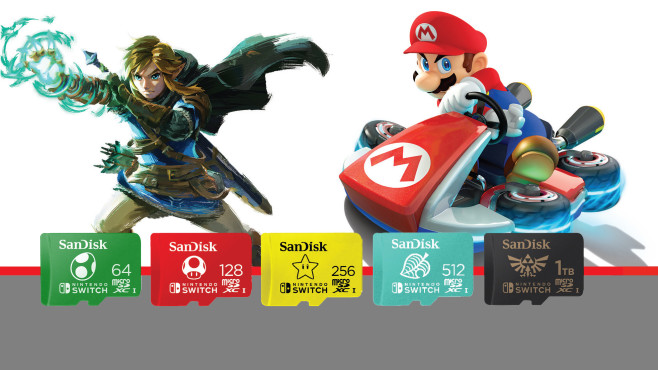 Officieel door Nintendo gelicentieerd 1TB microSD geheugenkaartje verdubbelt opslag Switch