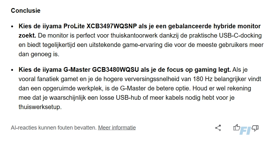 Monitor kiezen - samenvatting