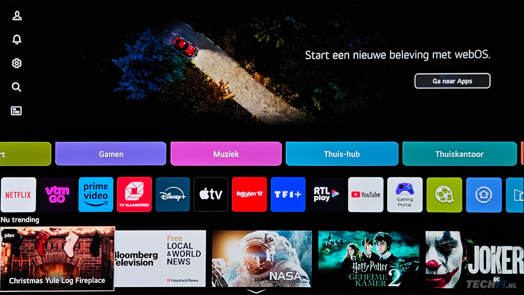LG OLED B4 home-scherm