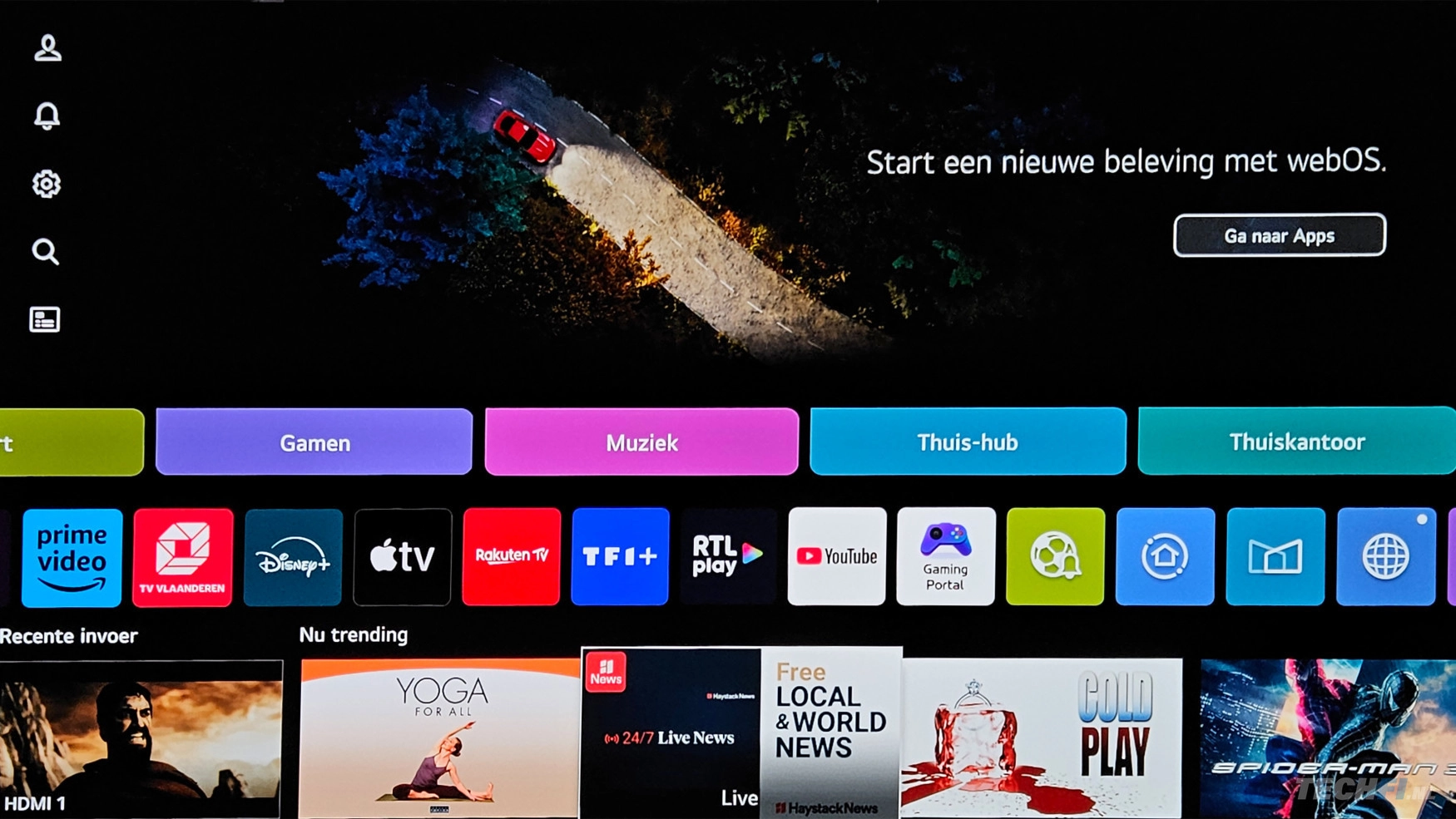 LG OLED C4 Home-scherm van webOS 24