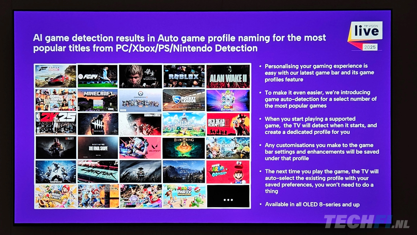 Auto game detect op de 2025 Philips OLED 8- en 9-series