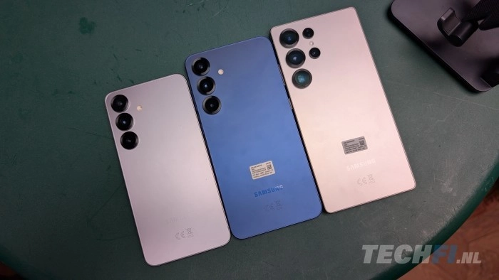 Van links naar rechts: Galaxy S25, S25+ en S25 Ultra