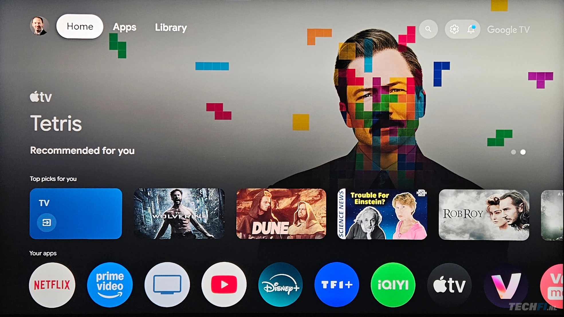Sony Bravia 9 K-65XR90 home scherm