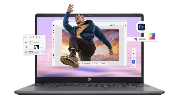 Adobe Photoshop on the Web komt naar Chromebooks, en Chromebook Plus laptops zijn voldoende krachtig om dit te benutten