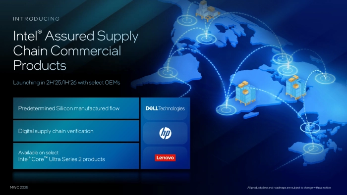 Assured Supply Chain Commercial Products voor geselecteerde vPro SKUs van Intel