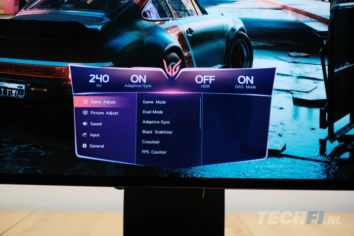 LG UltraGear 32GS95UE on-screen menu