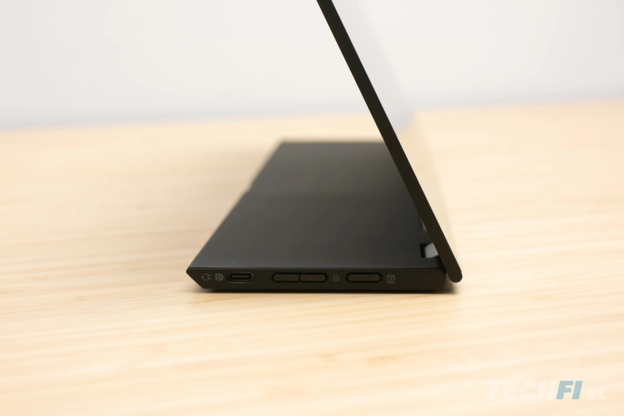 Lenovo ThinkVision M14t Gen2 - aanslutiingen en knoppen links