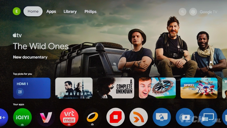 Philips OLED810 - Home screen