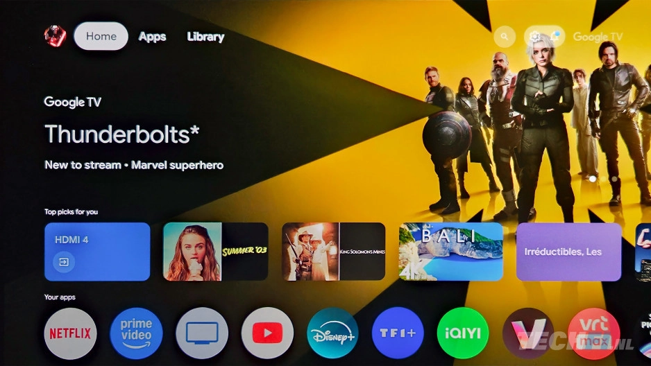 Sony Bravia 8 ii - home-scherm