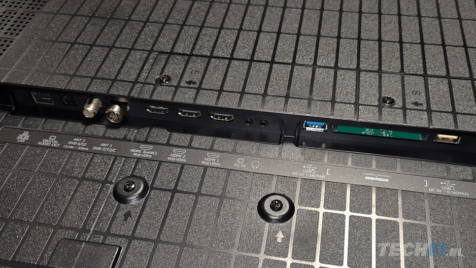 Hisense U8 (2025) aansluitingen van de Hisense U8Q