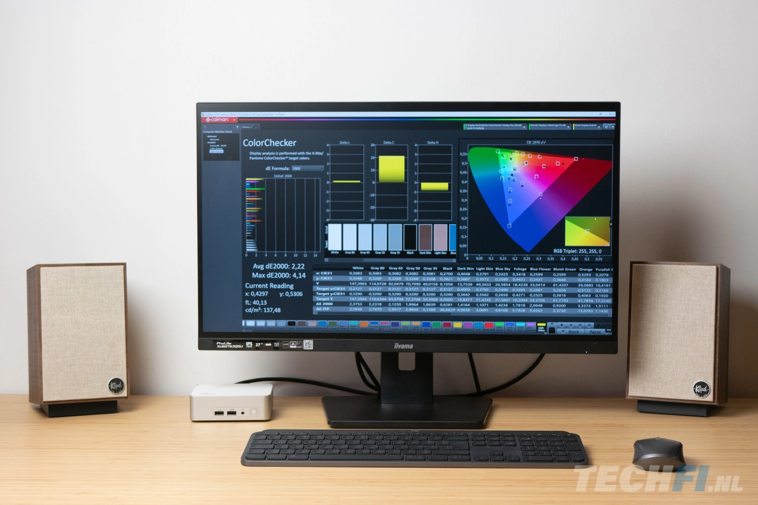 iiyama ProLite XUB2763QSN-B1 testresultaten in Calman