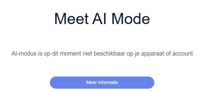 AI mode error message