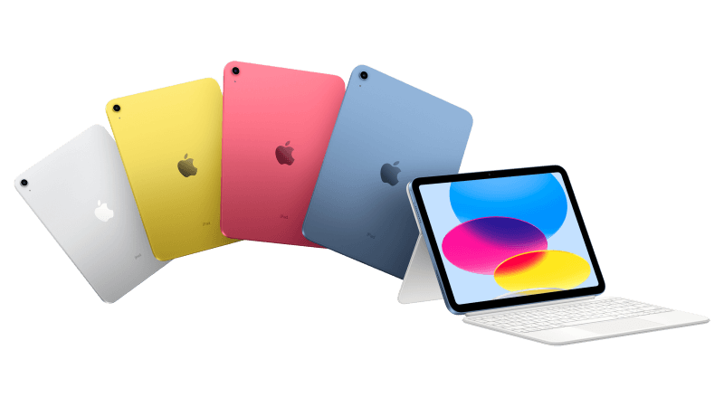 De 2022 iPad komt in vier kleuren beschikbaar. 