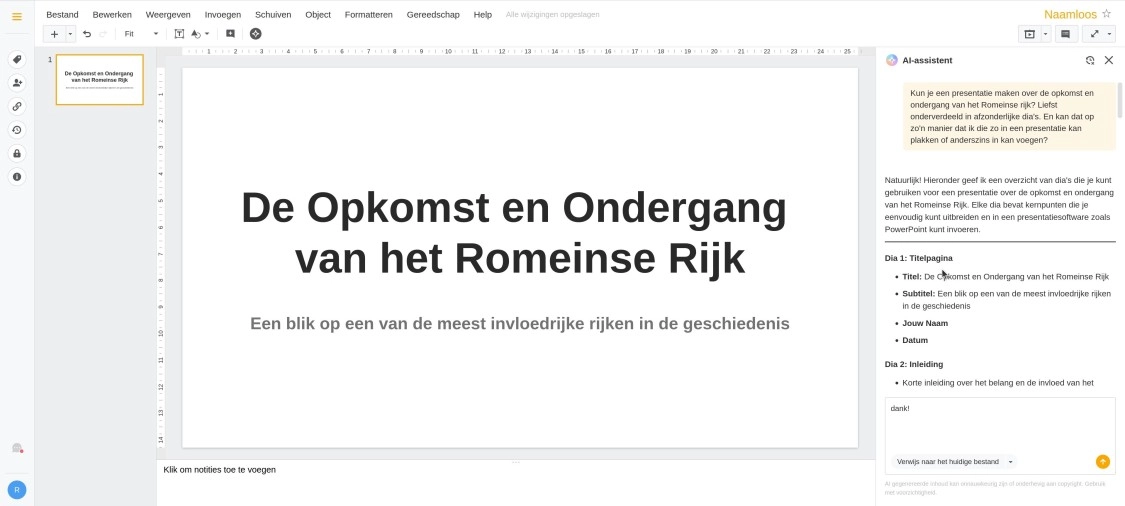 Synology Drive presentatie met AI-assistent
