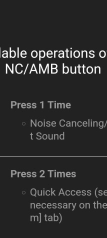 Sony Sound Connnect app voor WH-1000XM6 (dark mode)